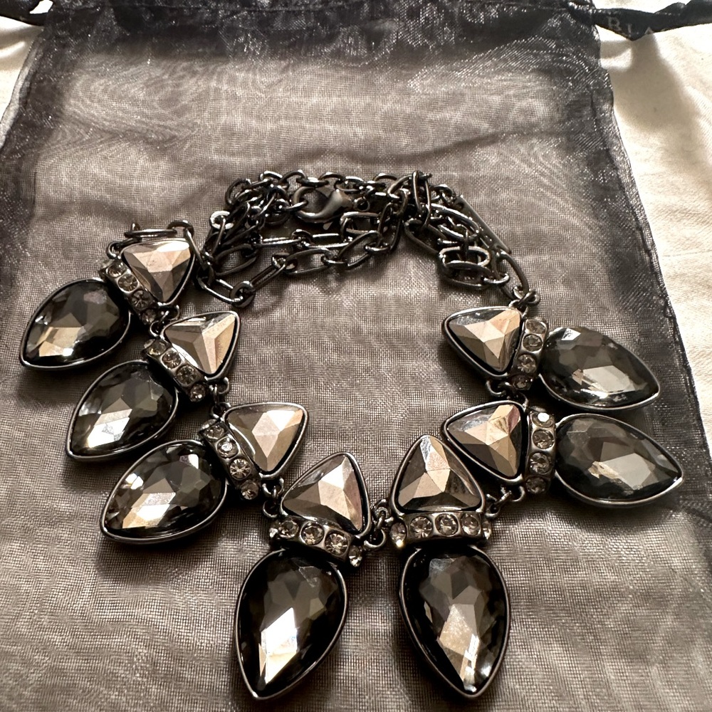 White House Black Market Black Glass Necklace